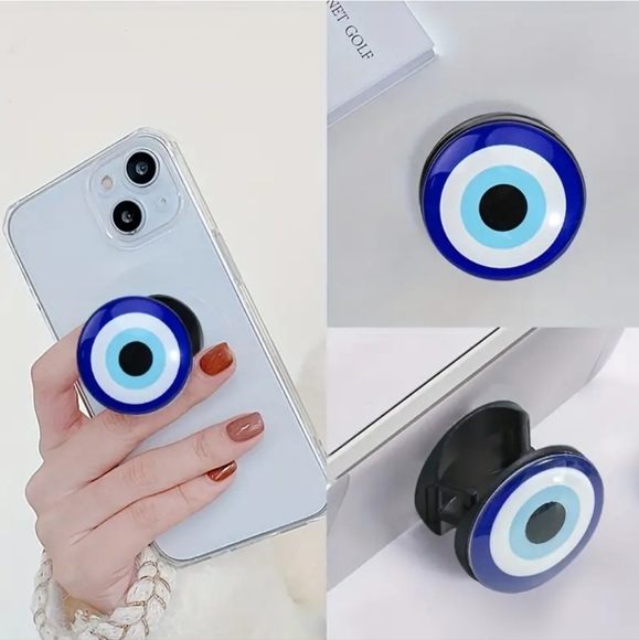 Evil Eye Mobile Phone Holder Push And Pull Bracket stand Hand relief - Picture 1 of 7